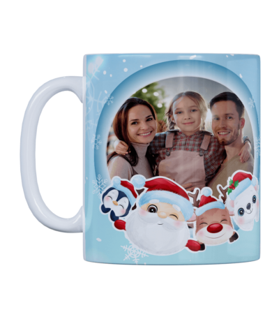 Taza feliz navidad con foto