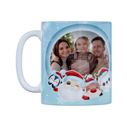 Taza feliz navidad con foto