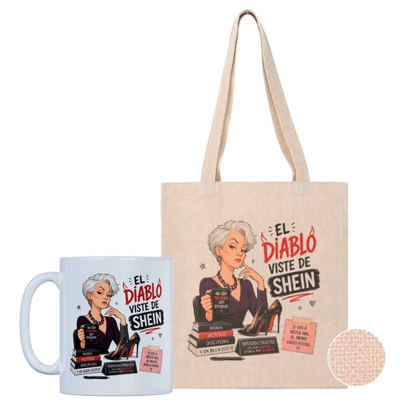 Pack Tote + Taza “El diablo viste de Shein”